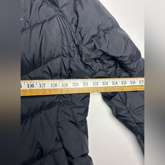 VTG Y2K Nike Puffer Duck Down Jacket Size XL Center Whoosh Black Womens Comfy - Picture 4 of 16